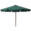 Image de vidaXL Parasol d'Extérieur avec Mât en Bois, Pare-soleil de Patio, Abri de Soleil, Parasol de Plage Jardin Terrasse Balcon, 47213
