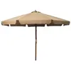 Image de Parasol - VIDAXL - 47215 - Mât en Bois - 330x240 cm - Anti-UV - Pliable