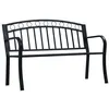 Image de Banc de jardin 125 cm Noir Acier