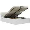 Image de vidaXL Bedframe met opbergruimte hydraulisch kunstleer wit 120x200 cm285518