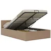 Image de vidaXL Bedframe met opslag hydraulisch kunstleer cappuccino 120x200 cm285530