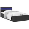 Image de vidaXL Bedframe met opslag hydraulisch LED kunstleer zwart 90x200 cm 285540