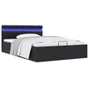 Image de vidaXL Bedframe met opslag hydraulisch LED kunstleer zwart 120x200 cm 285542