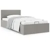 Image de vidaXL Bedframe met hydraulische opslag stof lichtgrijs 90x200 cm 285576