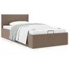 Image de vidaXL Bedframe met hydraulische opslag stof taupe 100x200 cm 285595