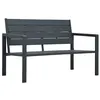 Image de Banc de jardin 120 cm PEHD Gris Aspect de bois
