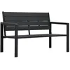 Image de Banc de jardin 120 cm PEHD Noir Aspect de bois