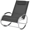 Image de Chaise vidaxl exterieur non pliable en fer H. 82 cm noir