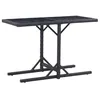 Image de Table de jardin Noir 110x53x72 cm Verre et résine tressée