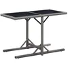 Image de Table de jardin Anthracite 110x53x72 cm Verre et résine tressée