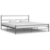 Image de Cadre de lit sans matelas gris métal 180x200 cm