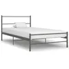 Image de Cadre de lit sans matelas gris métal 100x200 cm