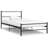 Image de Cadre de lit sans matelas noir métal 100x200 cm
