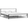 Image de Cadre de lit sans matelas noir métal 200x200 cm