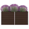 Image de Jardinière 160 x 80 x 45 cm Acier galvanisé Marron