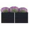 Image de Jardinière 160 x 80 x 45 cm Acier galvanisé Anthracite