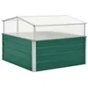 Image de vidaXL Tuinkas 100x100x77 cm gegalvaniseerd staal groen47020