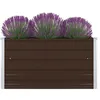 Image de vidaXL Jardinière Bac à Plante Pot à Fleurs Bac à Fleurs Légumes Herbes Véranda Jardin Patio Extérieur 100x100x45 cm Acier 47023