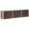 Image de Lit surélevé de jardin Acier galvanisé 240x40x45 cm Marron