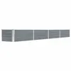 Image de vidaXL Lit surélevé de jardin Acier galvanisé 320x40x45 cm Gris 47052