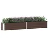 Image de Lit surélevé de jardin Acier galvanisé 320x40x45 cm Marron