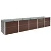 Image de vidaXL Lit surélevé de jardin Acier galvanisé 400x80x45 cm Marron