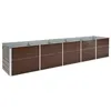 Image de vidaXL Lit surélevé de jardin Acier galvanisé 400x80x77 cm Marron