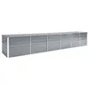 Image de Lit surélevé de jardin Acier galvanisé 480x80x77 cm Gris