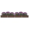 Image de vidaXL Lit surélevé de jardin Acier galvanisé 600x80x45 cm Marron 47074