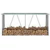 Image de Abri de stockage de bois Acier galvanisé 330x84x152 cm Vert