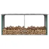 Image de Abri de stockage de bois Acier galvanisé 330x92x153 cm Vert