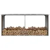 Image de Abri de stockage de bois Acier galvanisé 330x92x153 cm Marron