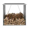 Image de Abri de stockage à bois Acier galvanisé 163x83x154cm Anthracite