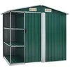Image de vidaXL Abri de jardin avec étagère Vert 205x130x183 cm Fer