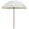 Image de vidaXL Parasol avec Mât en Acier Pare Soleil Parasol de Jardin Patio Terrasse Plage Extérieur Anti-UV Anti-décoloration 240 cm Sable