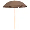 Image de vidaXL Parasol met stalen paal 180 cm taupe47801