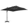 Image de Parasol déporté - VIDAXL - Noir - Mât en aluminium - Rotation 360° - Protection UV