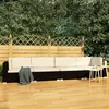 Image de Salon de jardin 4 pcs avec coussins résine tressée noir