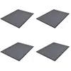 Image de vidaXL Deurmatten 4 st 90x60 cm PVC grijs 278749