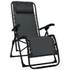 Image de vidaXL Chaise pliable de terrasse Noir Textilène