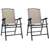 Image de Chaises de jardin pliables lot de 2 Textilène Taupe
