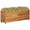 Image de Lit surélevé 150x40x55 cm bois de teck recyclé et acier