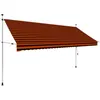 Image de vidaXL Luifel handmatig uittrekbaar 350 cm oranje en bruin145839