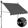 Image de vidaXL Luifel handmatig uitschuifbaar met LED 100 cm antracietkleurig145862