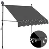 Image de vidaXL Luifel handmatig uitschuifbaar met LED 200 cm antracietkleurig145864
