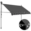 Image de Auvent manuel rétractable avec LED 250 cm Anthracite