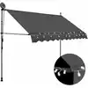 Image de Auvent Manuel Enroulable Vidaxl Avec LED, 250 Cm, Anthracite