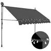 Image de Auvent manuel rétractable avec LED 300 cm Anthracite