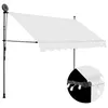Image de vidaXL Auvent manuel rétractable avec LED 300 cm Crème