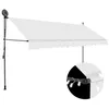 Image de Auvent manuel rétractable avec LED 400 cm Crème